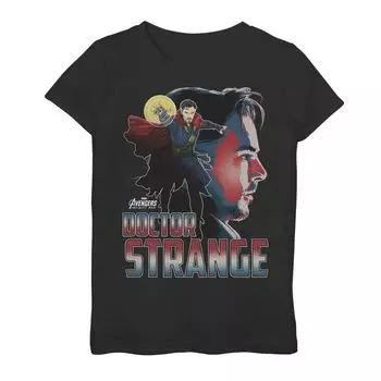 Футболка с изображением головы доктора Стрэнджа для девочек 7–16 лет Marvel Infinity War Marvel