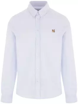 Футболка с изображением головы мини-лисы Maison Kitsun, синий