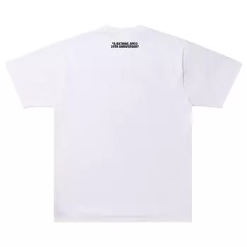 Футболка с изображением головы обезьяны, посвященная 29-летию BAPE, белая