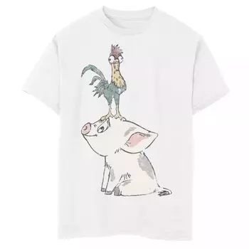 Футболка с изображением головы свиньи Disney's Moana Boys 8-20 Hei Hei Disney