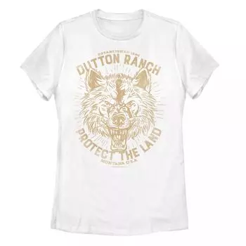 Футболка с изображением головы волка для юниоров Yellowstone Dutton Ranch «Protect The Land» Licensed Character