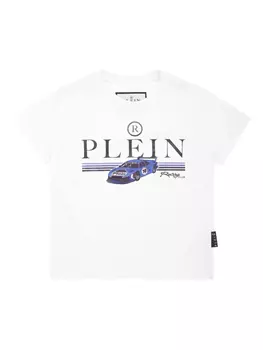 Футболка с изображением гоночной команды Philipp Plein Cars, белый