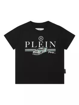 Футболка с изображением гоночной команды Philipp Plein Cars, черный