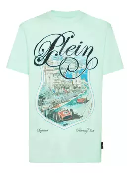 Футболка с изображением гоночной машины Philipp Plein, зеленый