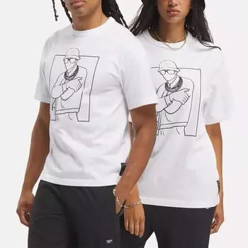 Футболка с изображением Hip Hop B-Boy Pose Reebok, белый