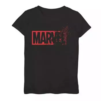 Футболка с изображением испарительного логотипа Marvel для девочек 7–16 лет Marvel