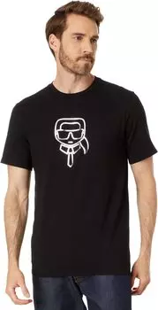 Футболка с изображением Карла из фольги Karl Lagerfeld Paris, черный