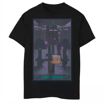 Футболка с изображением карты Таро Minecraft Enderman для мальчиков 8–20 лет Licensed Character