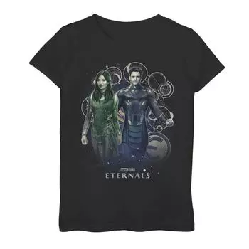 Футболка с изображением коллажа «Икарис и Серси» для девочек 7–16 лет Marvel Eternals Licensed Character