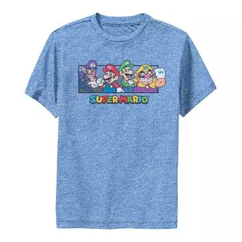 Футболка с изображением коллажа персонажей Nintendo Super Mario Bros. для мальчиков 8–20 лет Licensed Character