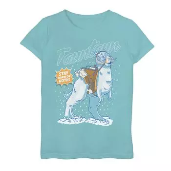 Футболка с изображением комиксов «Таунтаун» «Звездные войны» для девочек 7–16 лет «Согрейся на Хоте» Star Wars