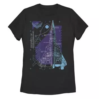 Футболка с изображением корабля Disney/Pixar Lightyear Property Of Star Command для юниоров Licensed Character