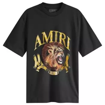 Футболка с изображением льва Amiri, черный