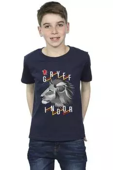 Футболка с изображением льва Гриффиндора Harry Potter, темно-синий