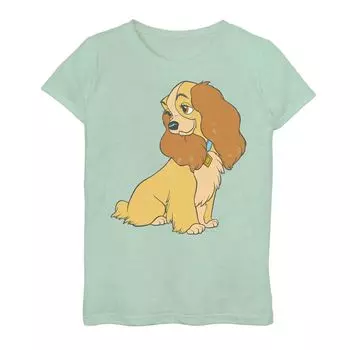 Футболка с изображением леди и простого портрета Disney's Lady and The Tramp Girls 7–16 лет Licensed Character