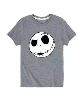 Футболка с изображением лица из фильма «Кошмар перед Рождеством» от Big Boys Hybrid, серый