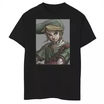 Футболка с изображением лица Legend of Zelda Link Twilight Face Portrait для мальчиков 8–20 лет Licensed Character