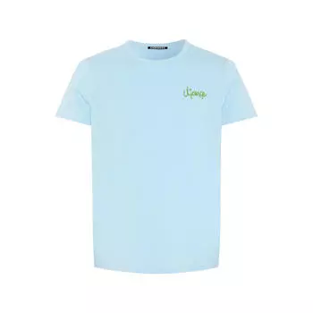 Футболка с изображением листьев и надписью CHIEMSEE, цвет blau