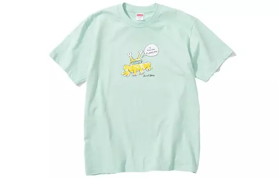 Футболка с изображением лягушки Дэниела Джонстона Supreme, темно-синий