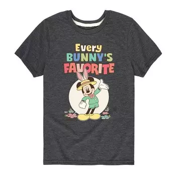 Футболка с изображением любимого кролика Disney's Mickey Mouse для мальчиков 8–20 лет, серый