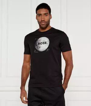 Футболка с изображением Луны Regular Fit Boss Orange, черный