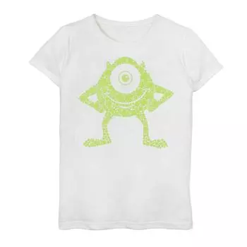 Футболка с изображением Майка для девочек 7–16 лет, Disney/Pixar Monsters University, день Святого Патрика Disney