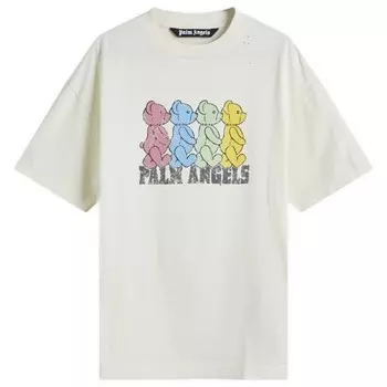 Футболка с изображением медведей Crossroad Palm Angels, мультиколор