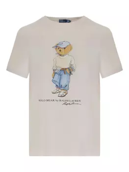 Футболка с изображением медведя Polo Ralph Lauren, белый