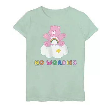 Футболка с изображением медвежонка Care Bears для девочек 7–16 лет не беспокойтесь Licensed Character