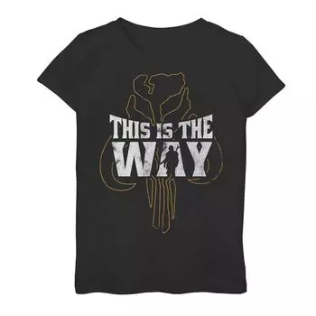 Футболка с изображением мифозавра «This Is The Way» для девочек 7–16 лет «Звездные войны, мандалорец» Licensed Character