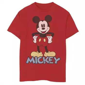 Футболка с изображением Микки Мауса 90-х годов Disney's Mickey Mouse для мальчиков 8–20 лет Disney