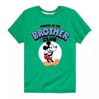 Футболка с изображением Микки Мауса Disney для мальчиков 8–20 лет Brother Club Licensed Character