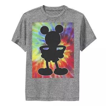Футболка с изображением Микки Мауса для мальчиков 8–20 лет Disney's Tie Dye Silhouette Performance Disney