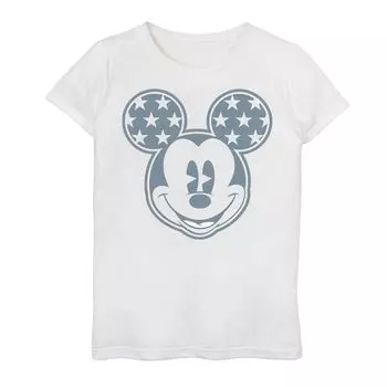 Футболка с изображением Микки Мауса и друзей Disney для девочек 7–16 лет с ушками и звездами Микки Мауса Disney