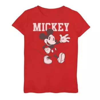 Футболка с изображением Микки Мауса и друзей Disney для девочек 7–16 лет с волнистым портретом и рисунком Микки Мауса Disney