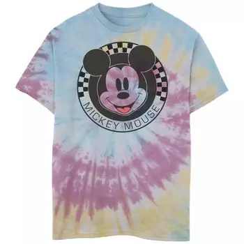 Футболка с изображением Микки Мауса в клетку для мальчиков 8–20 лет Disney's Tie Dye Licensed Character
