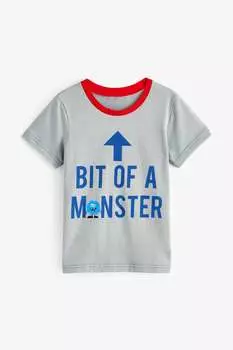 Футболка с изображением монстра Harry Bear, серый