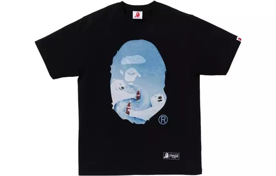 Футболка с изображением обезьяны BAPE X Coca-Cola A Bathing Ape, белый