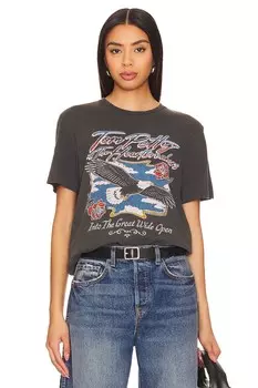 Футболка с изображением орла тома петти Junk Food, черный