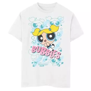 Футболка с изображением персонажей мультфильмов «Крутые девчонки» Cartoon Network для мальчиков 8–20 лет Licensed Character, белый