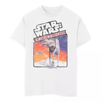 Футболка с изображением плаката AT-AT для мальчиков 8–20 лет «Звездные войны: Империя наносит ответный удар» Star Wars