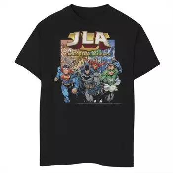 Футболка с изображением плаката JLA «Лига справедливости» для мальчиков 8–20 лет Licensed Character