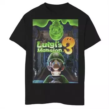 Футболка с изображением плаката Luigi's Mansion 3 для мальчиков 8–20 лет Licensed Character