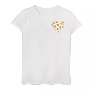 Футболка с изображением плавящегося сыра для девочек 7–16 лет Pizza Heart Licensed Character