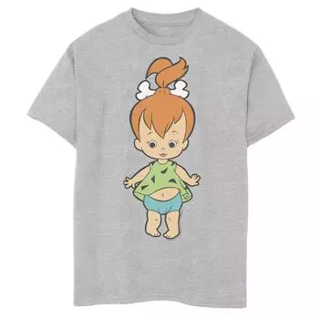 Футболка с изображением портрета Flintstones Pebbles для мальчиков 8–20 лет Licensed Character