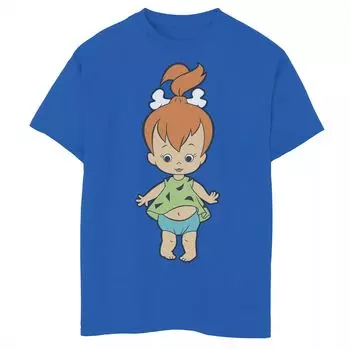 Футболка с изображением портрета Flintstones Pebbles для мальчиков 8–20 лет Licensed Character