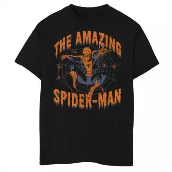 Футболка с изображением портрета Хэллоуина для мальчиков 8–20 лет Marvel The Amazing Spider-Man Marvel