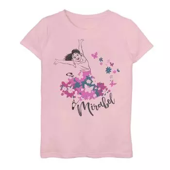 Футболка с изображением портрета и портрета Disney's Encanto для девочек 7–16 лет Mirabel Disney