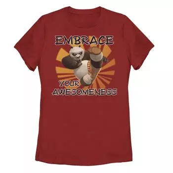 Футболка с изображением портрета «Kung Fu Panda Embrace Your Awesomeness Po» для юниоров Licensed Character