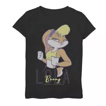 Футболка с изображением портрета Лолы Банни для девочек 7–16 лет Looney Tunes Licensed Character